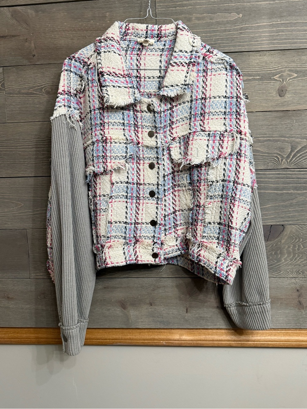 POL Colorful Patchwork Oversized Jacket Size M